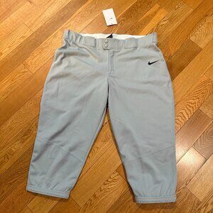 Nike Vapor Select 3/4 Length Softball Pants Womens Grey XL AV6718-052 NWT